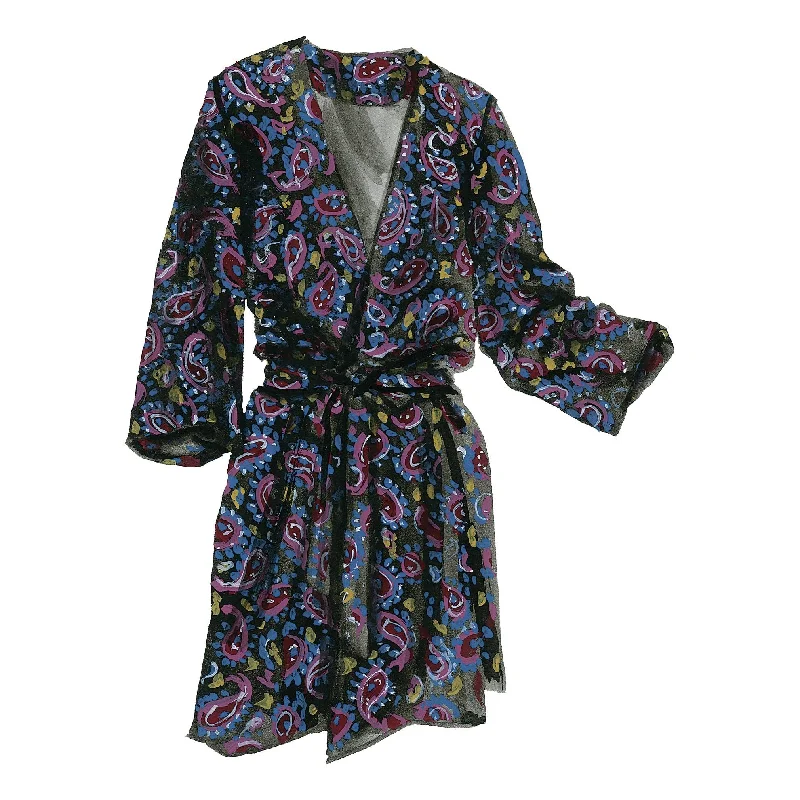 Veronica's Paisley Satin Robe