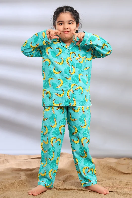 Tropical Bananas Pajama Set for Girls