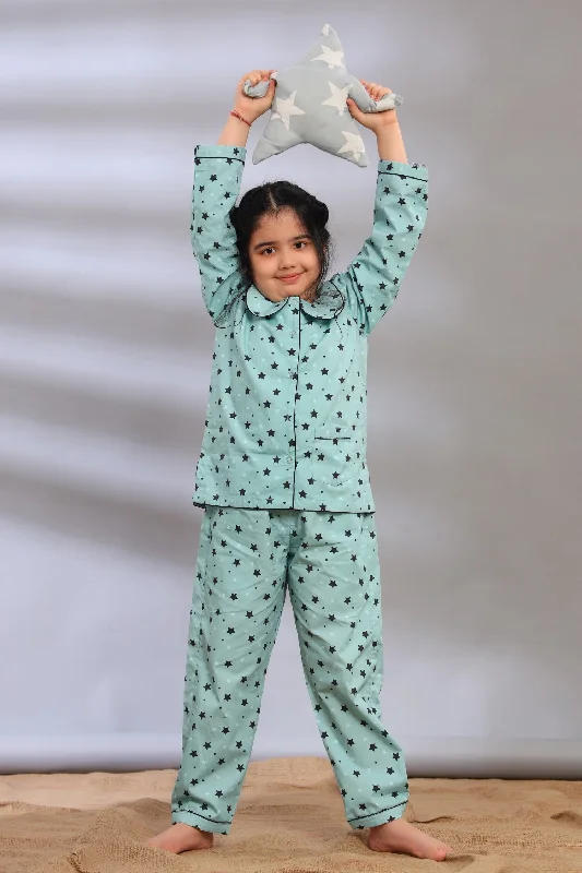 Twinkling Stars Peter Pan Pajama Set for Girls