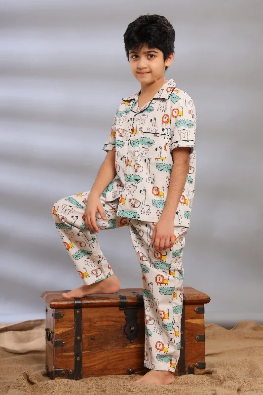 Wild Animals Pajama Set for Boys