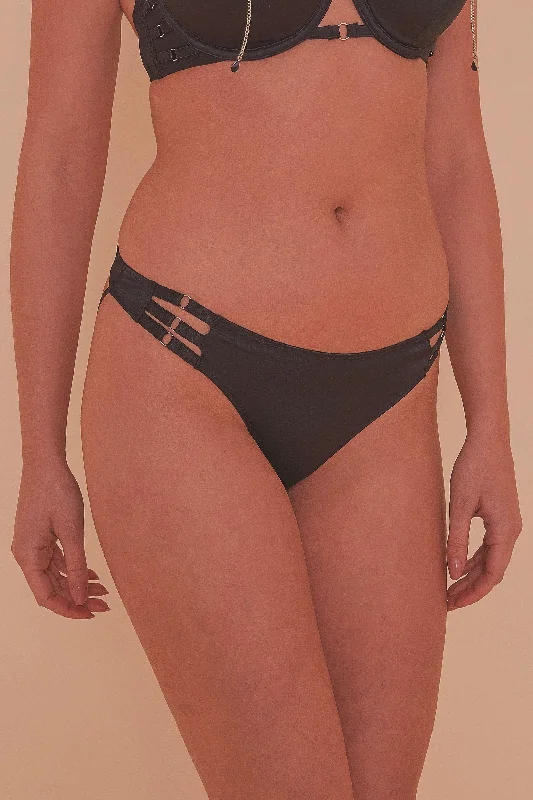 Ava Black Strappy Brief