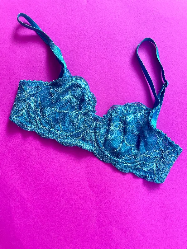 Clo: Fortuna Lace Demi Underwire Bra - Cendre Blue