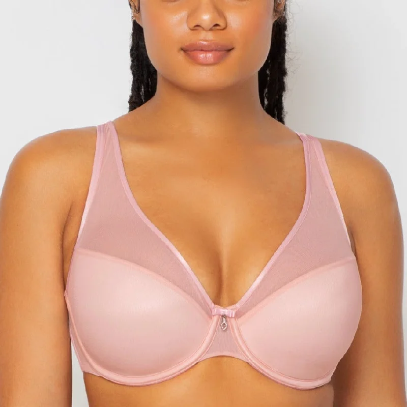 Curvy Couture Sheer Mesh T-Shirt Bra