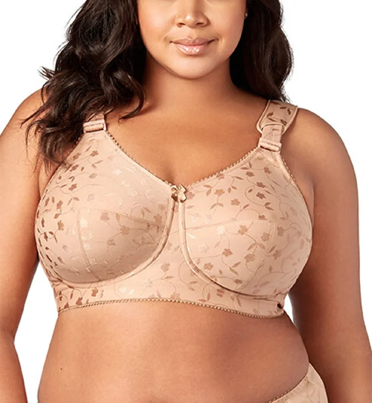 Elila Sidney Jacquard Full Support Softcup Bra (1305) - Mocha