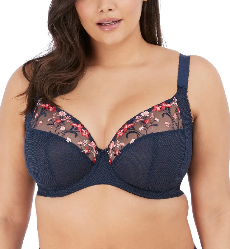 Elomi Charley Banded Plunge Underwire Bra (4380) - Navy