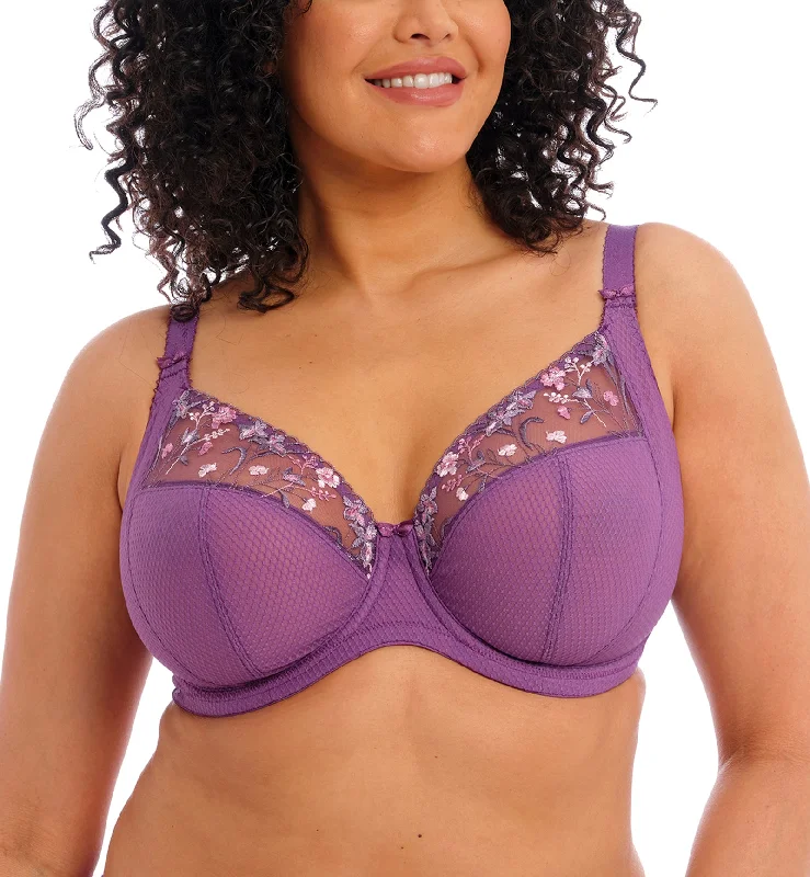 Elomi Charley Banded Plunge Underwire Bra (4380) - Pansy