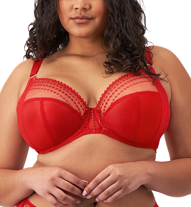 Elomi Matilda Banded Plunge Underwire Bra (8900) - Haute Red