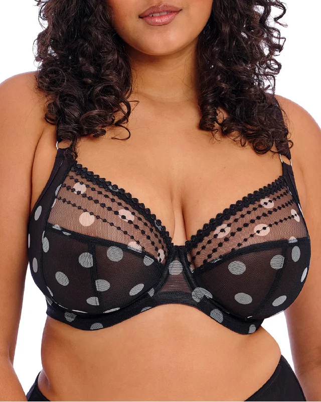 Elomi Matilda Plunge Underwire Bra (More colors available) - 8900 - Black Dot