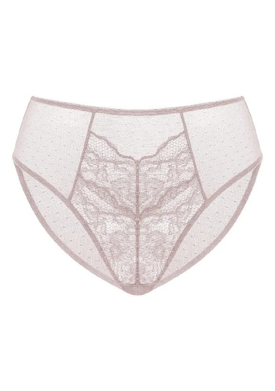 Enchante High-Rise Dark Pink Lace Brief Underwear