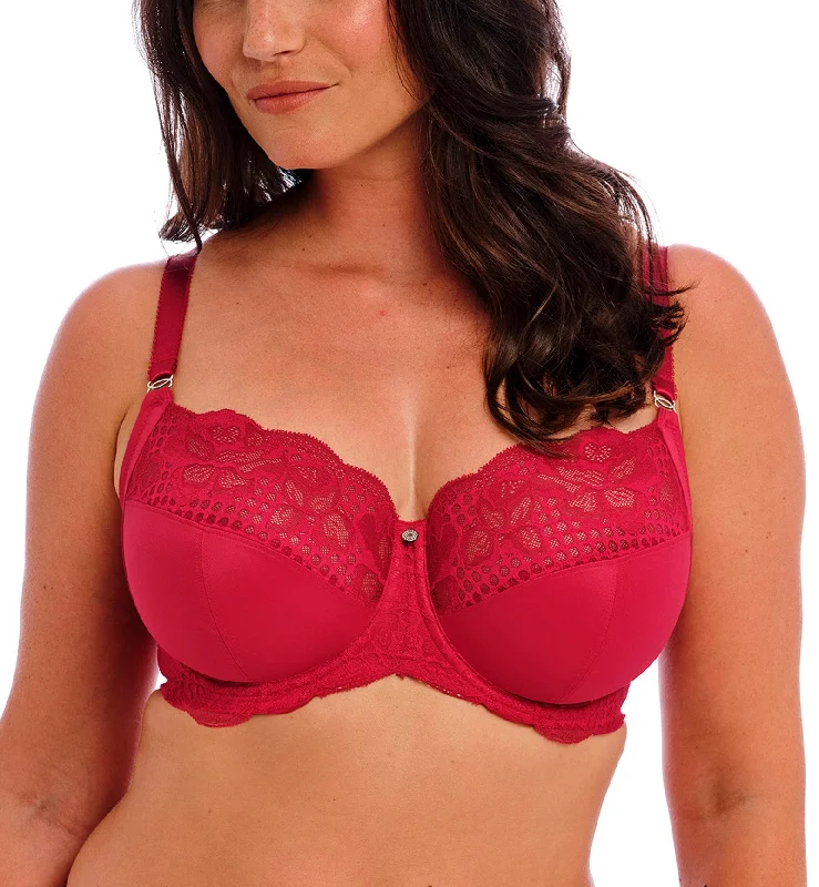 Fantasie Reflect Side Support Stretch Lace Underwire Bra (101801) - Red