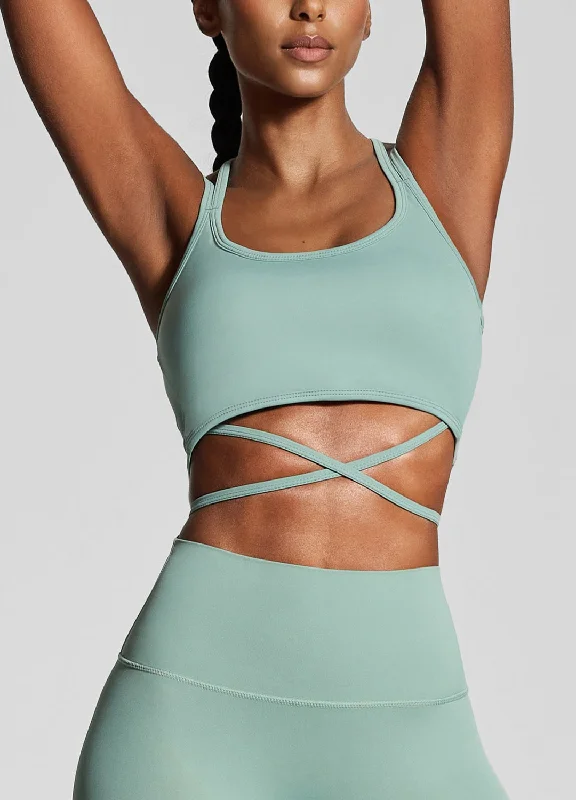 Fresh Green Strappy Front Top