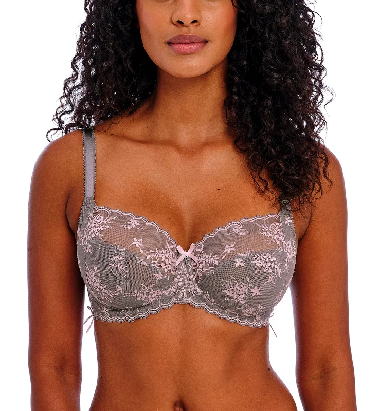 Freya Offbeat Decadence Side Support Underwire Bra (402501) - Grey/Pink