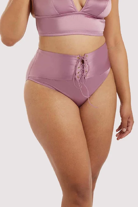 Eagan Blush Satin High Waist Knicker