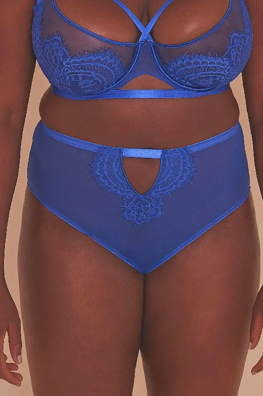 Lyla Strappy Cobalt High Waist Knicker