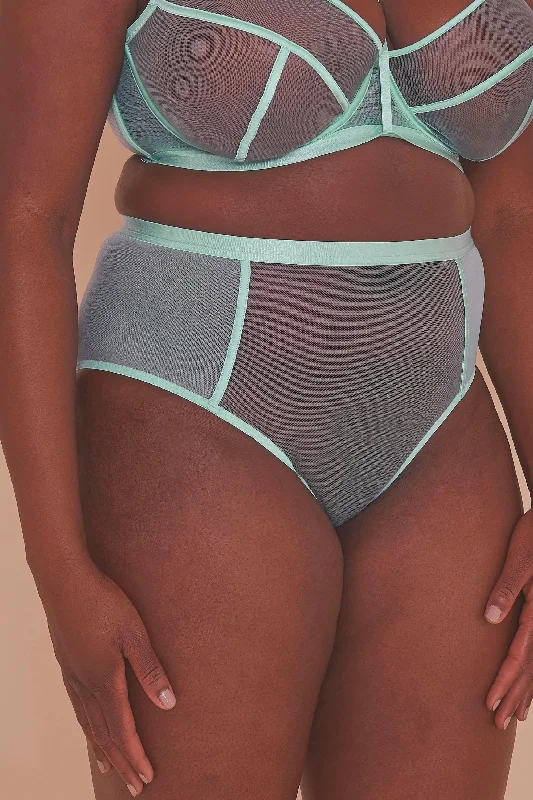 Misha Turquoise Strappy Brief