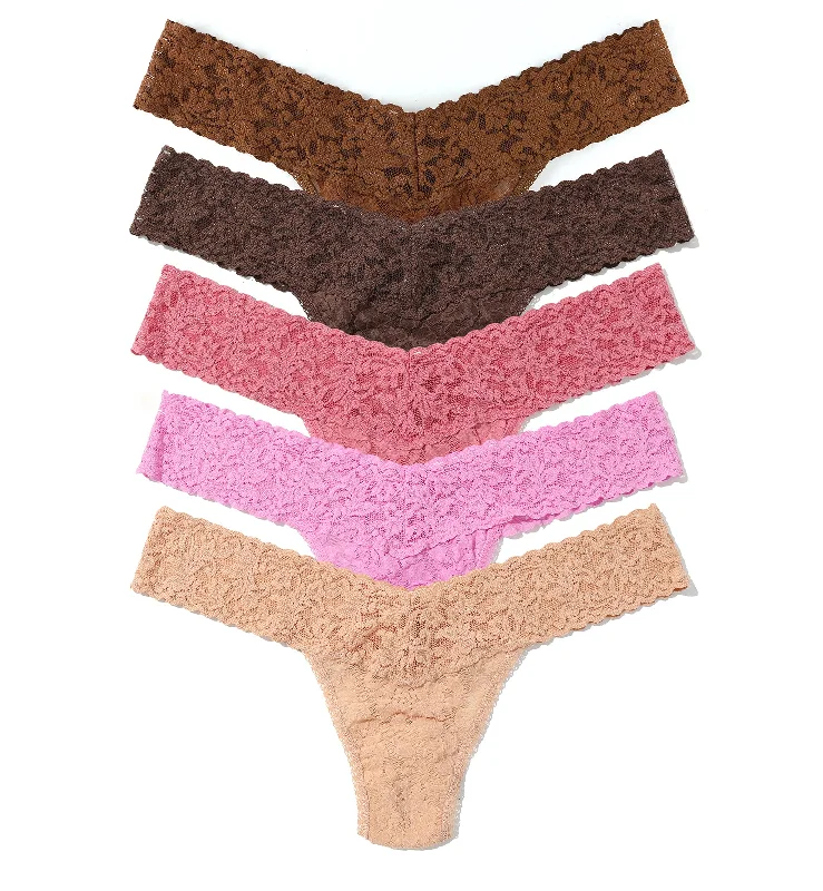 Hanky Panky 5-PACK Signature Lace Low Rise Thong (49115PK) - Outline