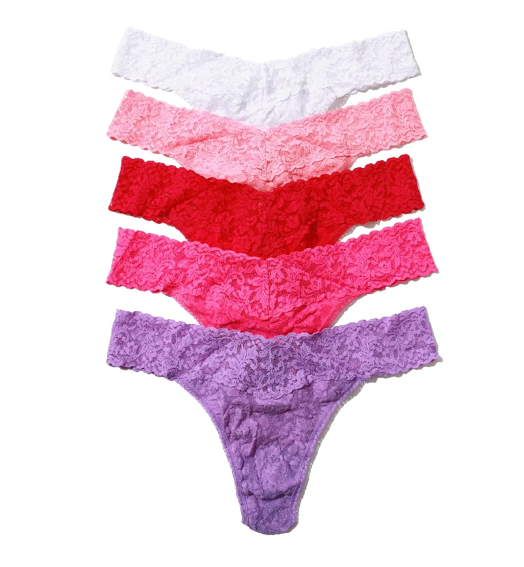 Hanky Panky 5-PACK Signature Lace Original Rise Thong (48115PK) - Holiday23 FPRV