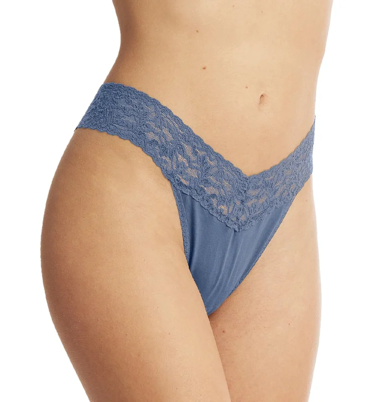 Hanky Panky Cotton Original Rise Thong (891801P) - Washed Indigo Blue