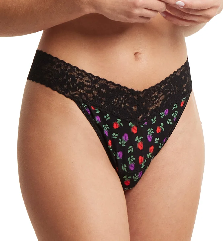 Hanky Panky Printed DreamEase Original Rise Thong (PR681104) - English Rose