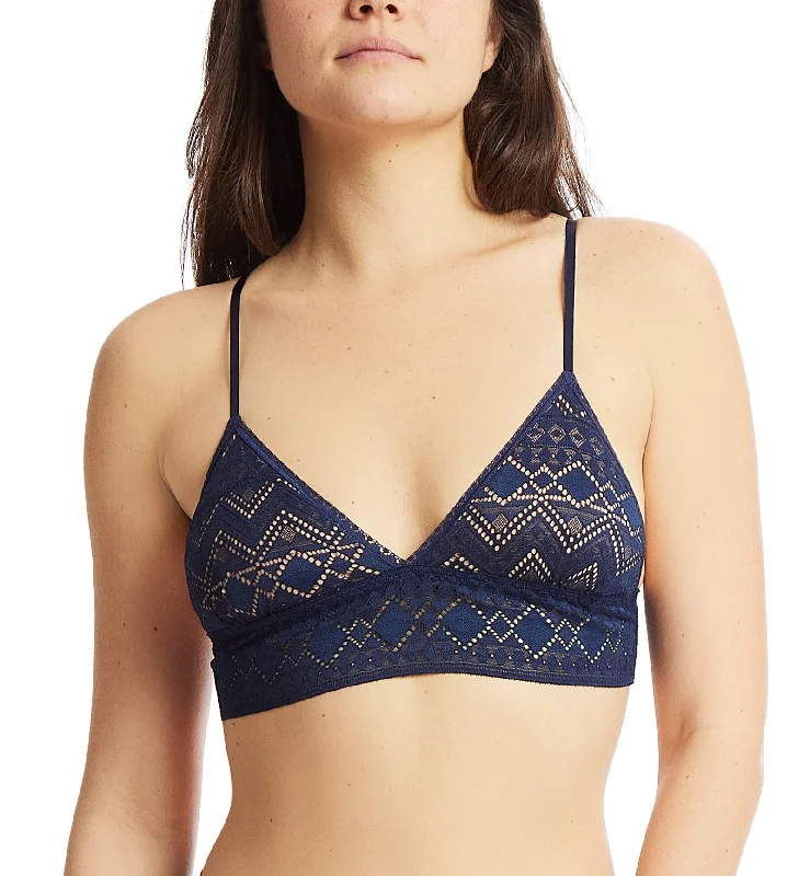 Hanky Panky Gem Lace Padded Triangle Bralette (497002) - Hummingbird Blue