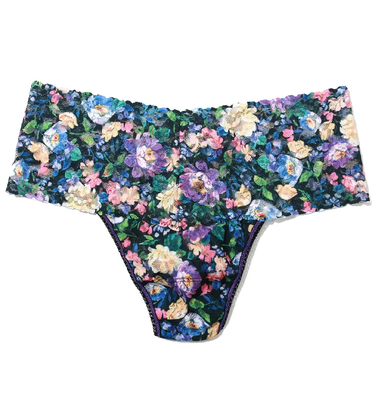 Hanky Panky Plus Size Printed Retro Lace Thong (PR9K1926X) - Dream Garden