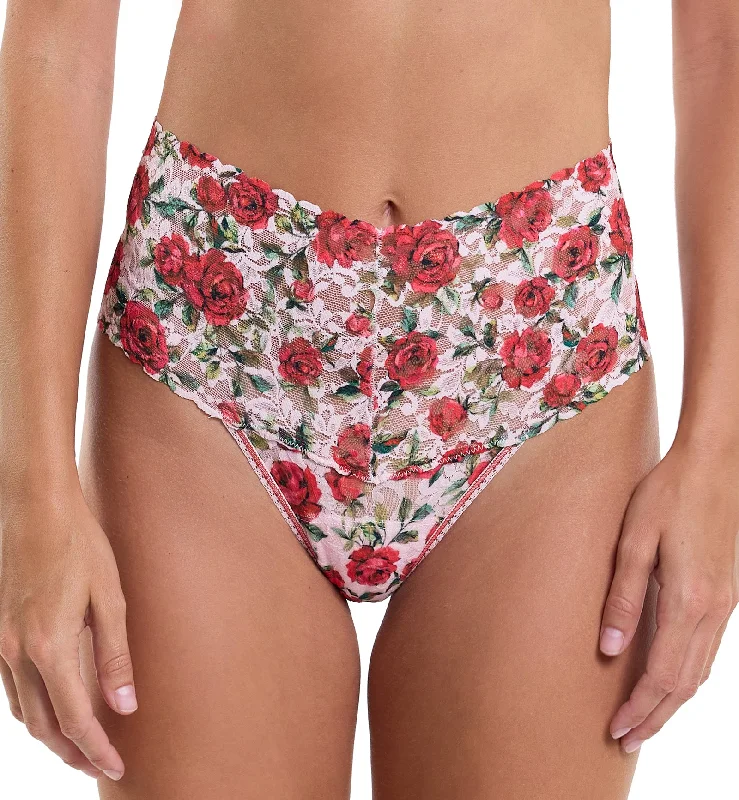 Hanky Panky Printed Retro Lace Thong (PR9K1926) - Je Taime