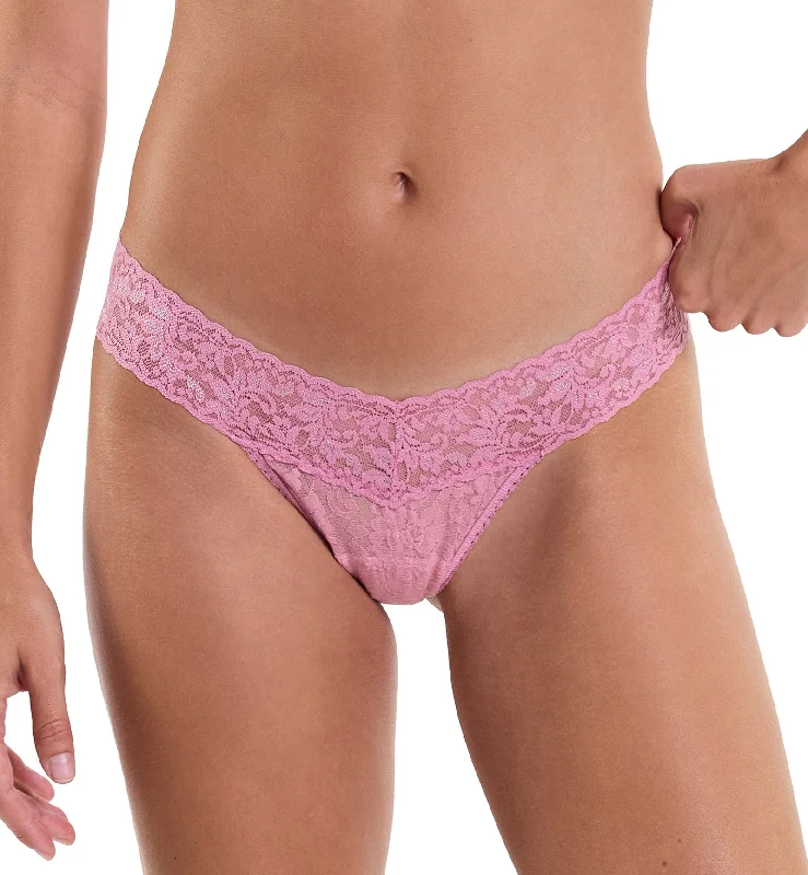 Hanky Panky Signature Lace Low Rise Thong (4911P) - Tea Cake