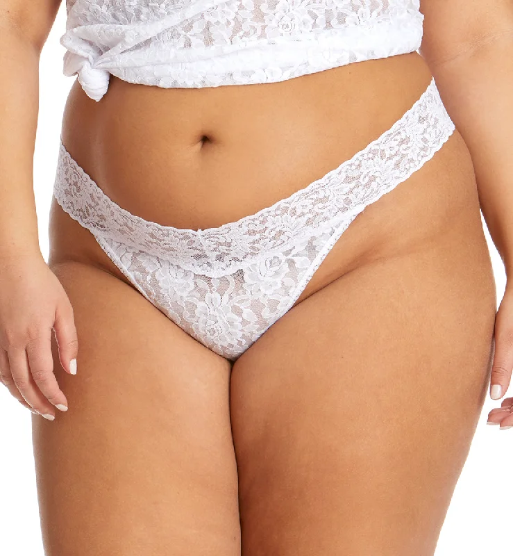 Hanky Panky Signature Lace Original Rise Thong PLUS (4811X) - White