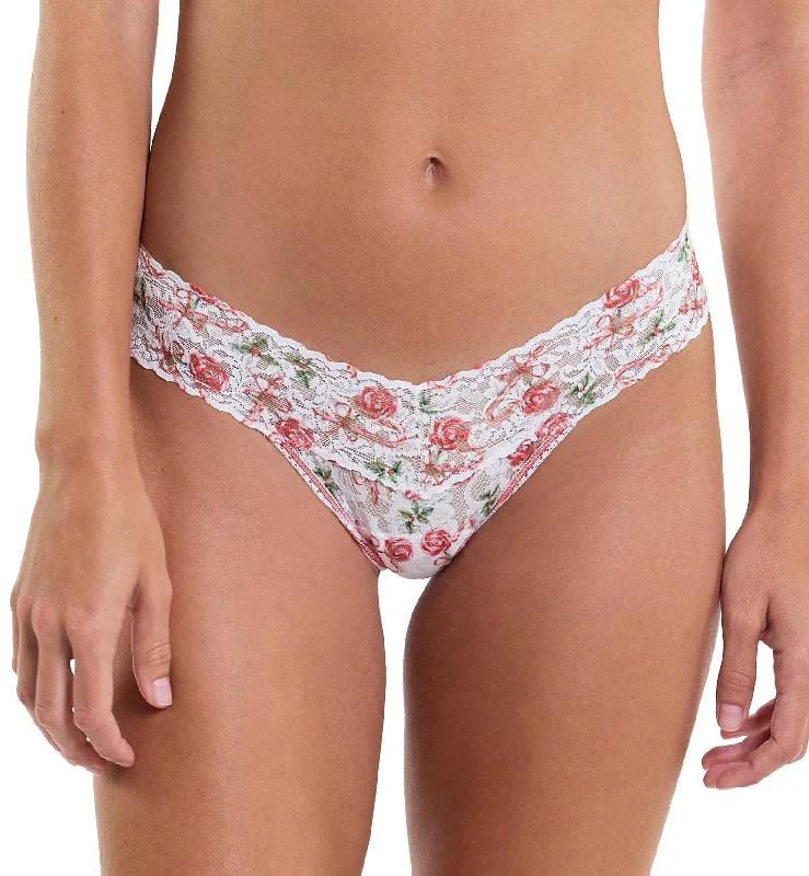 Hanky Panky Signature Lace Printed Low Rise Thong (PR4911P) - Something Sweet