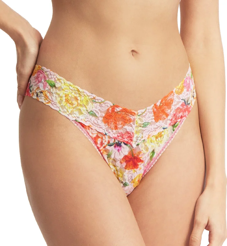 Hanky Panky Signature Lace Printed Original Rise Thong (PR4811P) - Bring Me Flowers