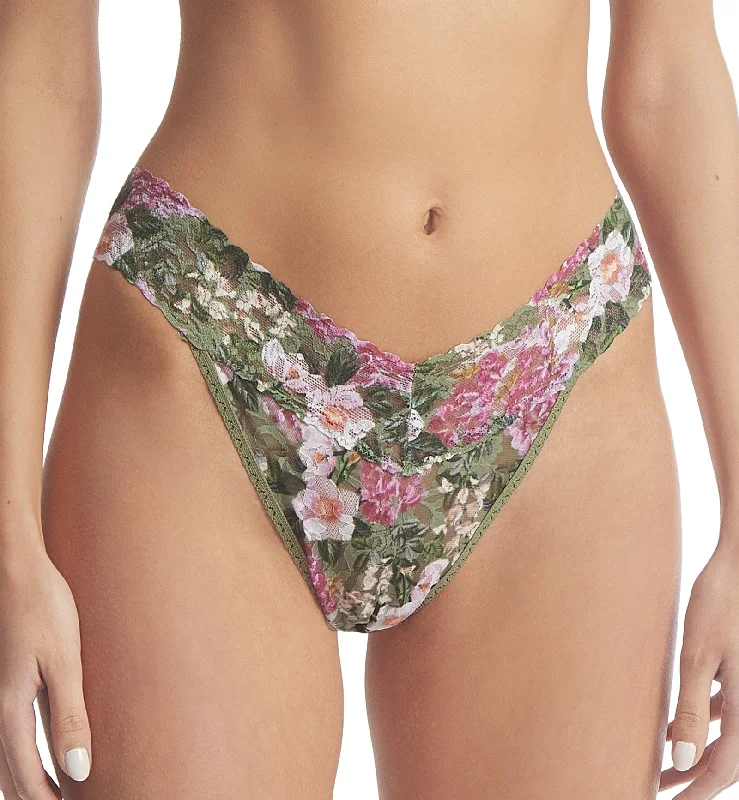 Hanky Panky Signature Lace Printed Original Rise Thong (PR4811P) - Florist