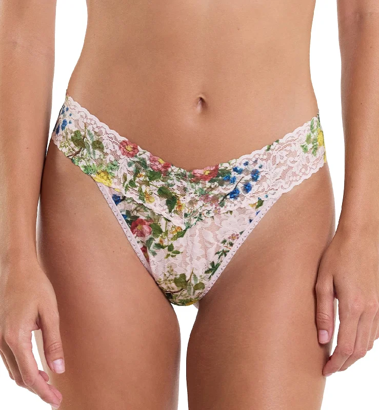 Hanky Panky Signature Lace Printed Original Rise Thong (PR4811P) - Overjoyed