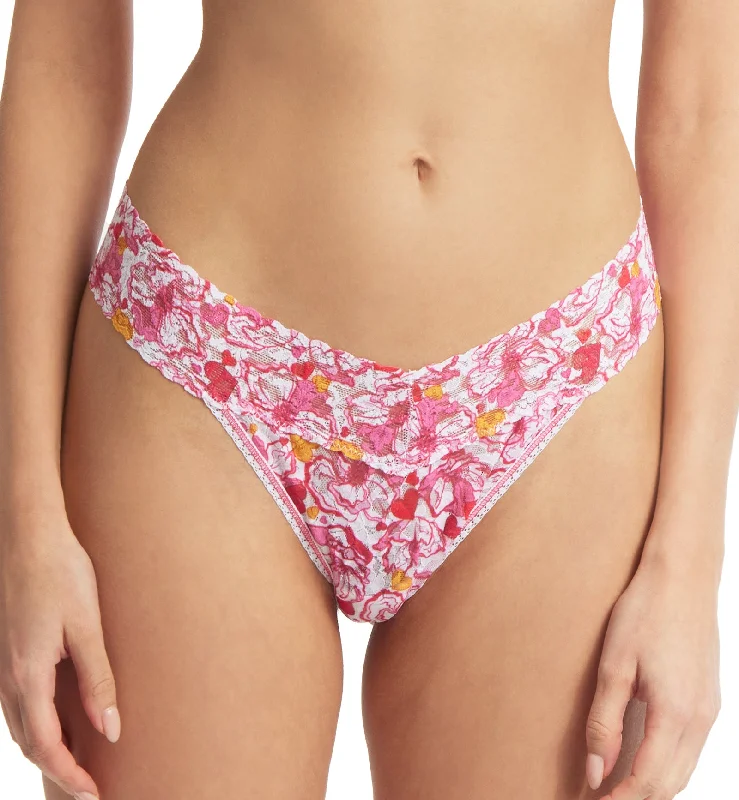 Hanky Panky Signature Lace Printed Original Rise Thong (PR4811P) - XOXO