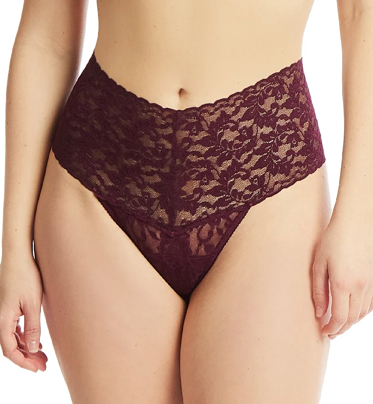 Hanky Panky Retro Lace Thong (9K1926P) - Dried Cherry