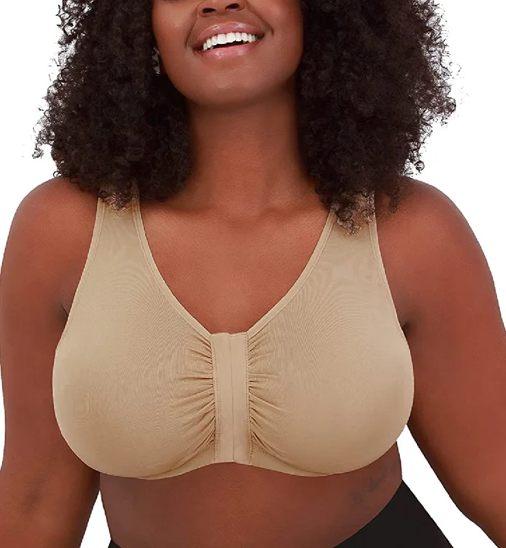 Leading Lady Laurel Seamless Comfort Front Closure Bra (119) - Salt Beige