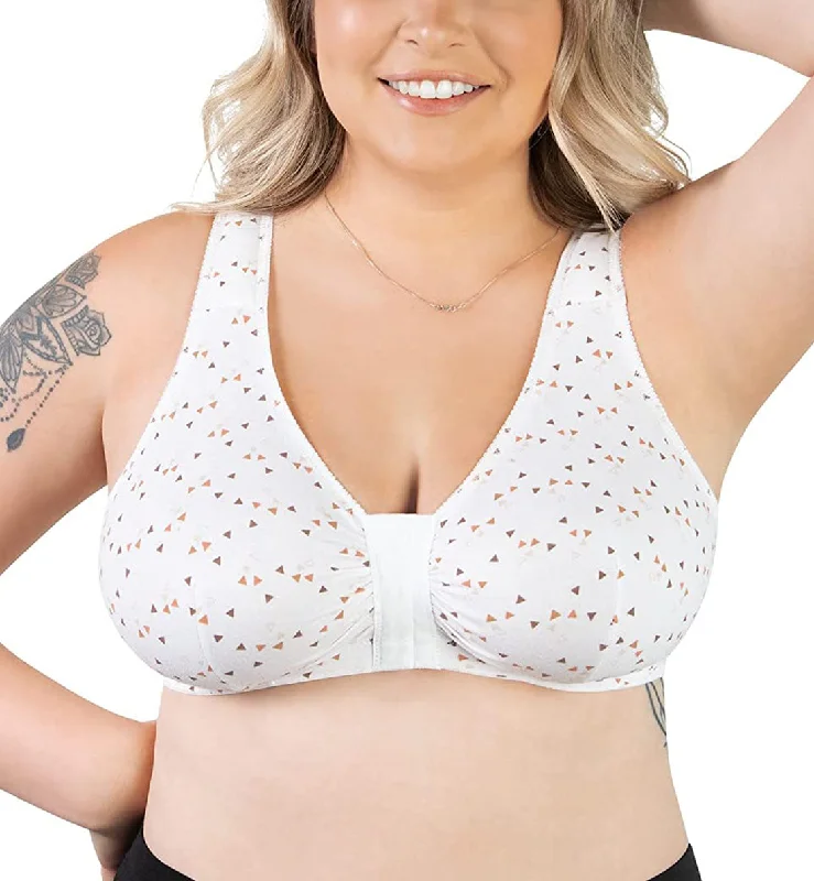 Leading Lady Meryl Cotton Front Closure Bra (110) - Toasted Toffee Triangle