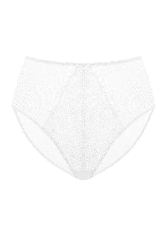 Mermaid High-Rise White Lace Brief Underwear