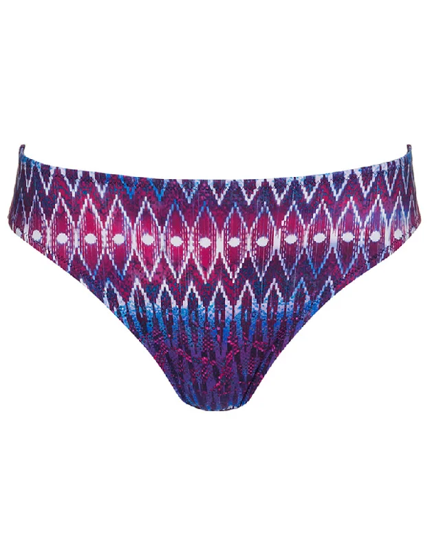 Miss Mandalay Rizzo Deep Bikini Brief Purple Print