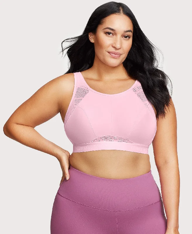 No-Sweat Mesh Sports Bra Pink