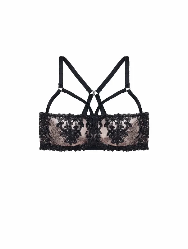 Onyx Strap Balcony Bra