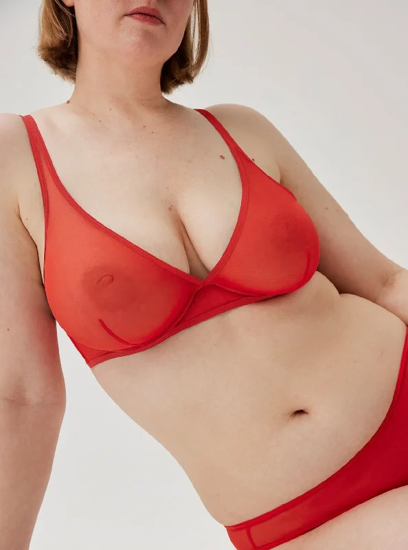 Opaak: Gabriela Underwired Triangle Bra - Red