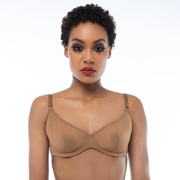 Ownbrown: Underwire Mesh Bra - Amani