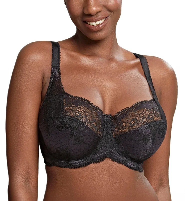 Panache Clara Full Cup Underwire Bra (7255) - Charcoal/Black