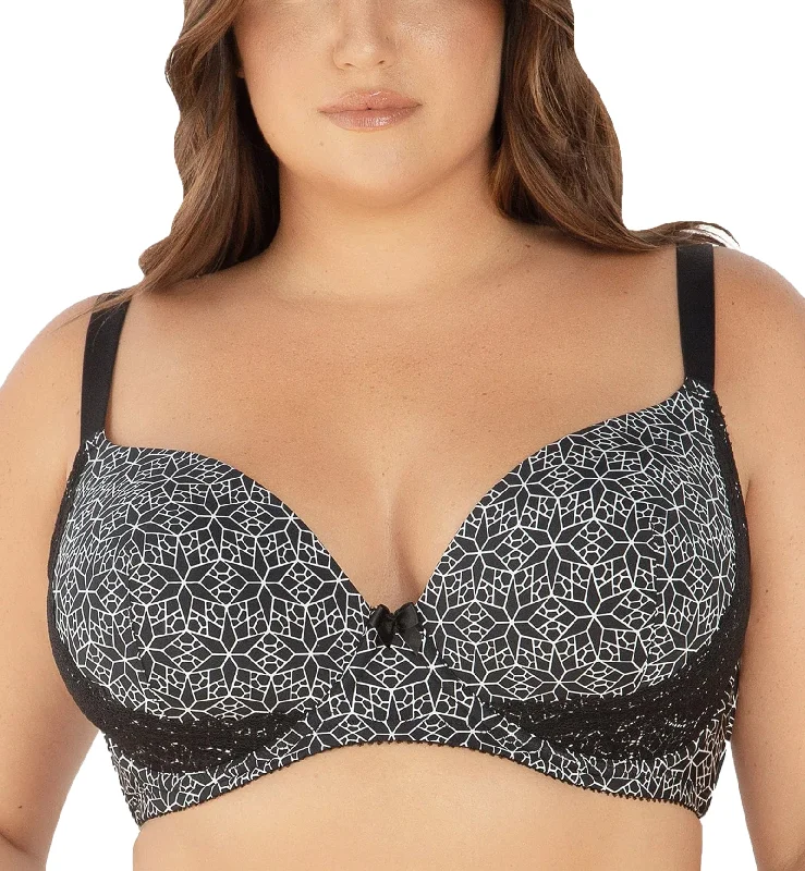 Parfait Casey Molded Plunge Underwire Bra (28013) - Black Mosaic