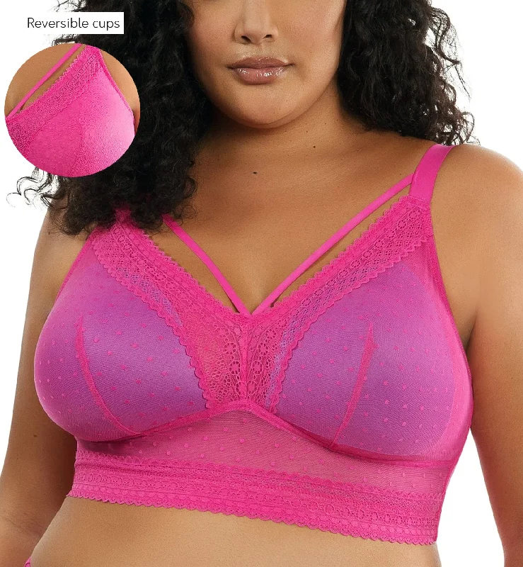 Parfait Mia Dot Wire-Free Padded Mesh Bralette (P6011) - Bright Pink