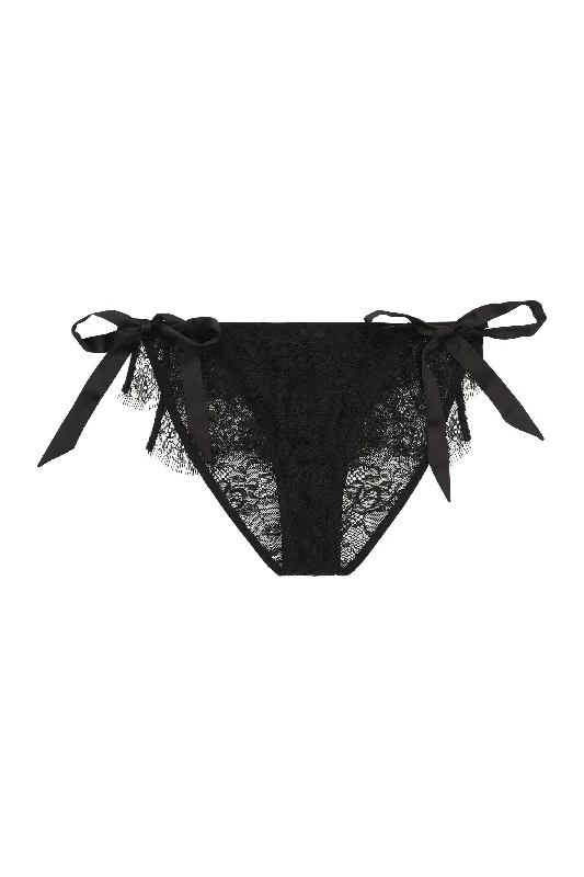 Peek & Beau Bryn Black Lace frill brief