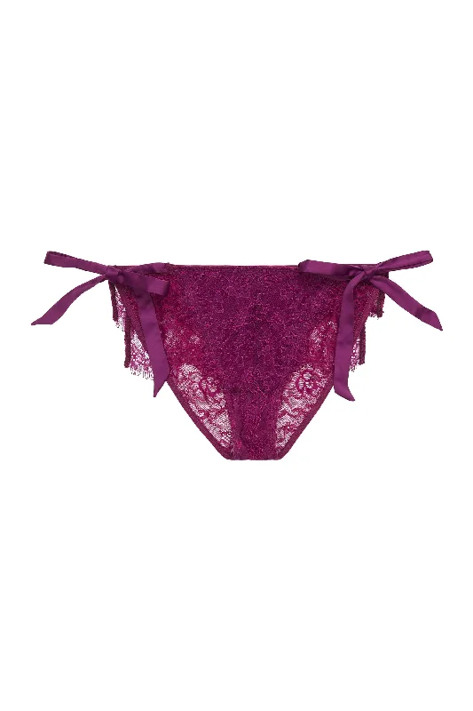 Bryn Purple Lace frill brief