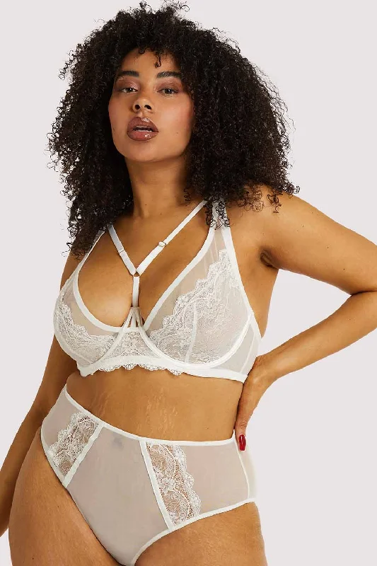 Leslie White High Apex Bra