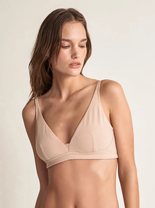 Skin: Gracelynne Cotton Bralette - Macadamia