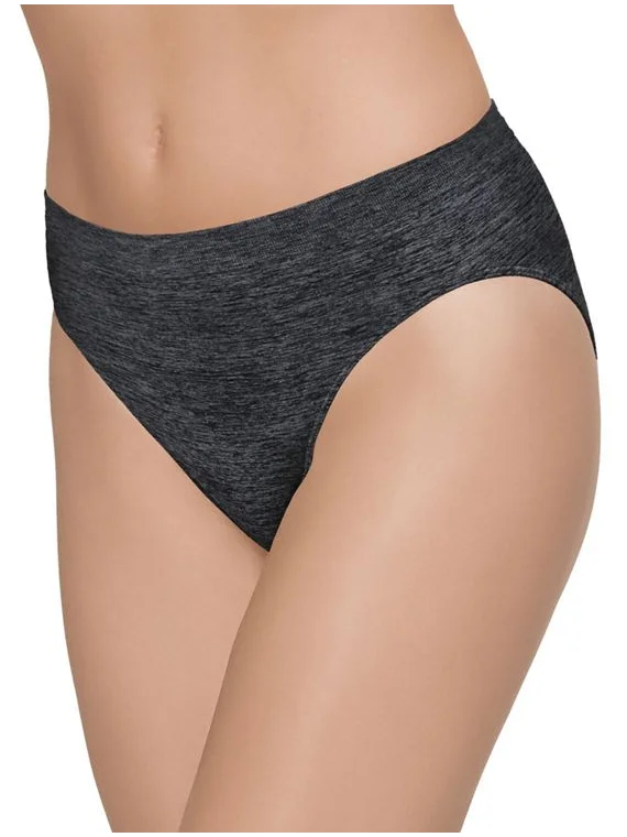 Wacoal B-Smooth Seamless Hi-Cut Brief - Charcoal Heather